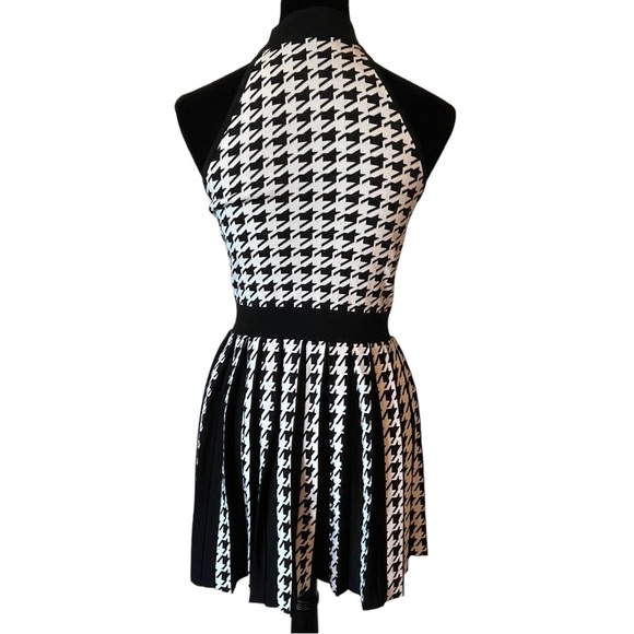 Black & White Houndstooth Knit Dress The Kiny - Picture 8 of 9